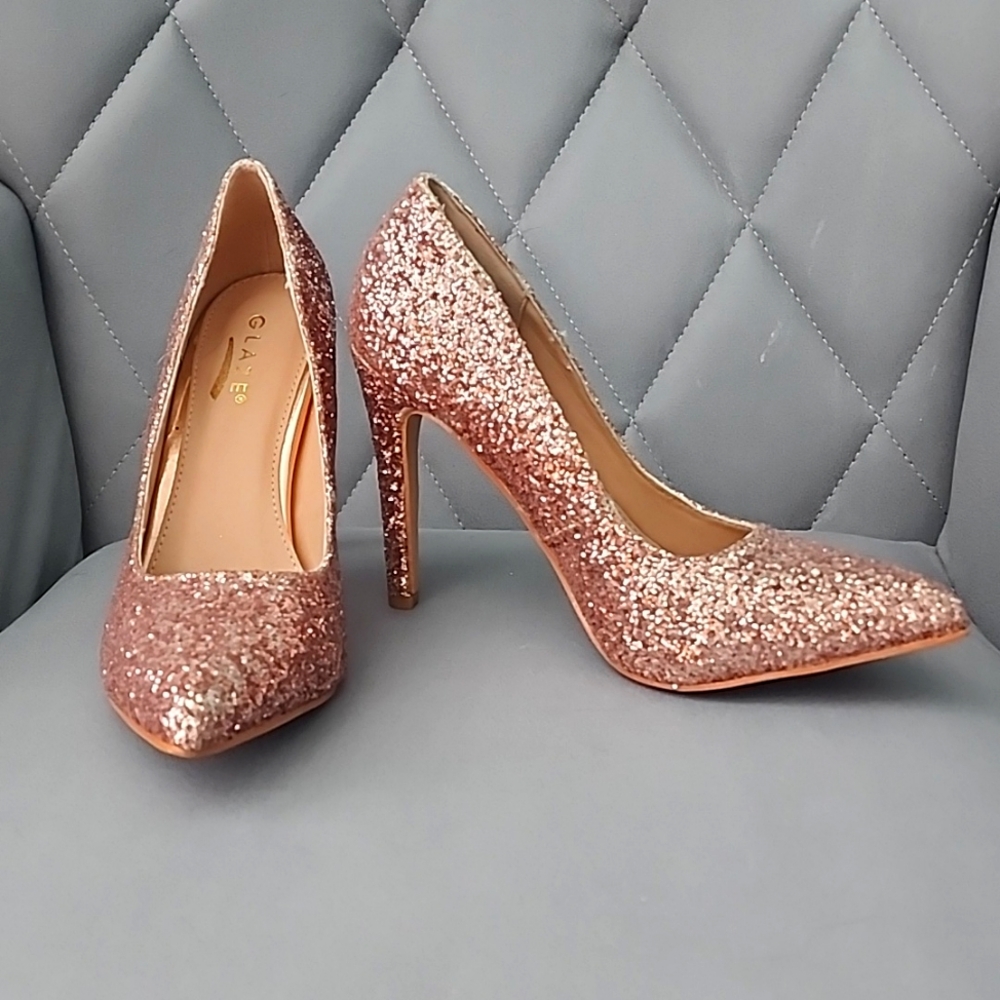Glaze Rose Gold Sparkle Shoes